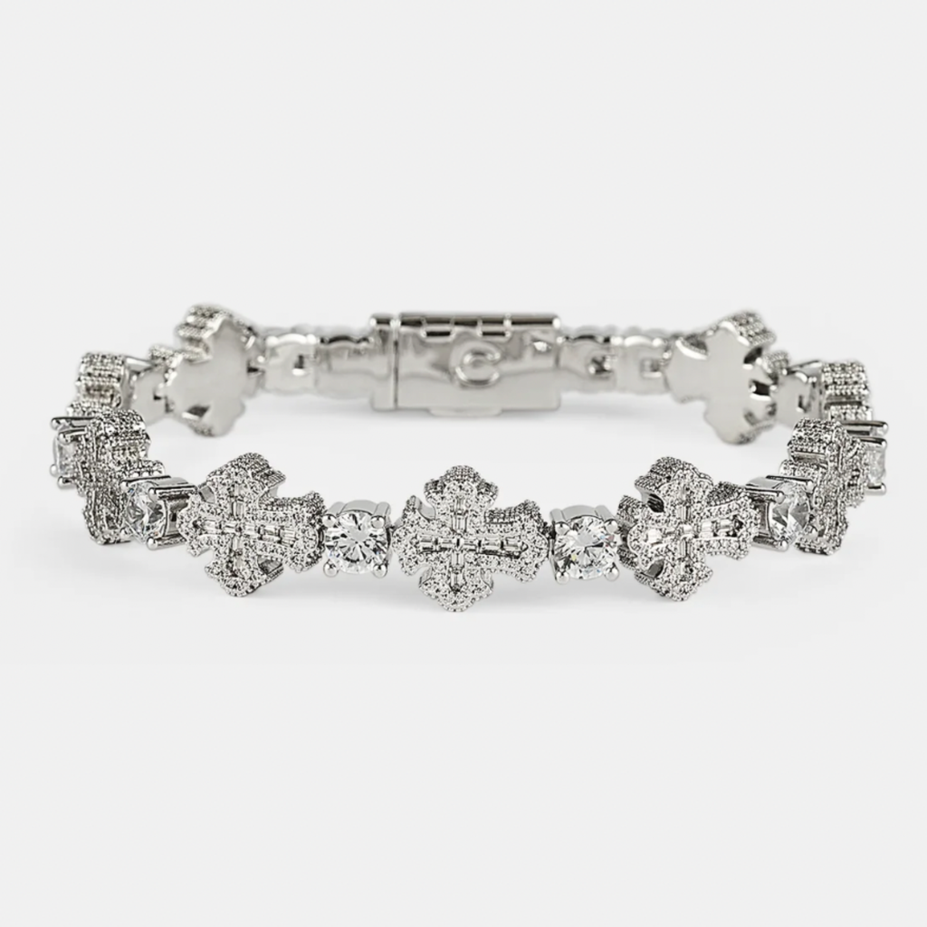 Pulsera Cruz Drop Iced – 10mm