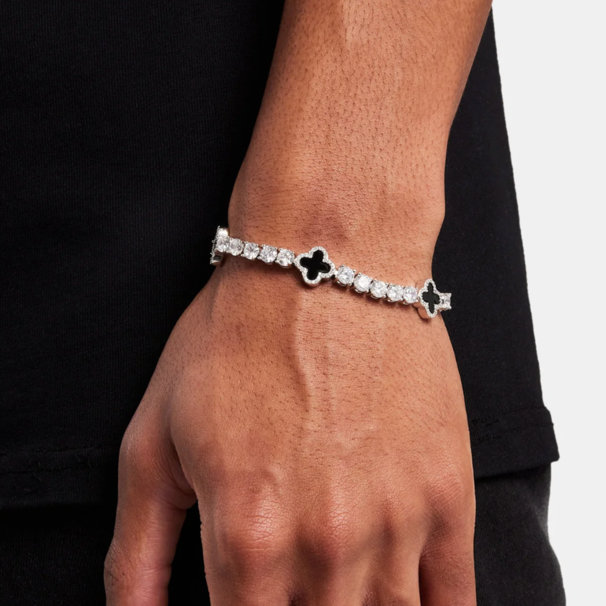 Pulsera Tennis Motif Negra – 5mm
