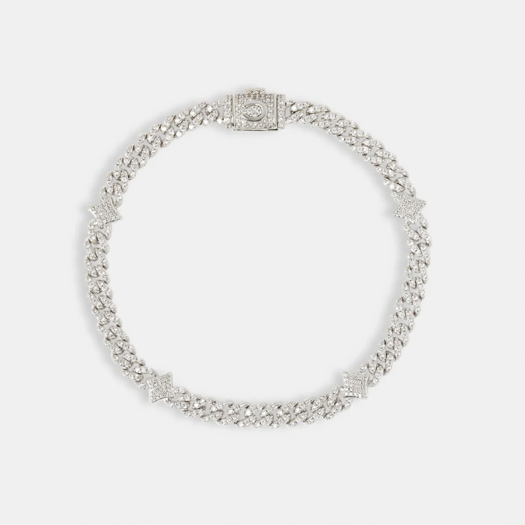 Pulsera Cruz Stone Iced – 6mm