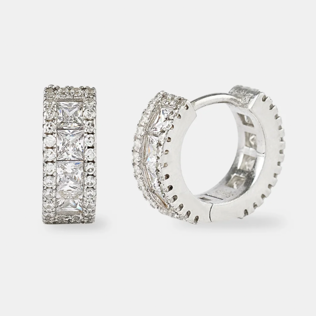 Pendientes Aro Baguette – 10mm